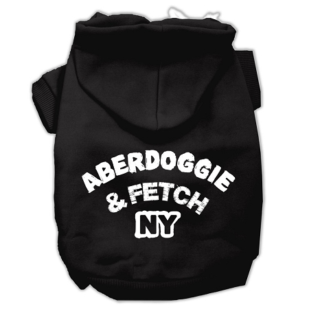 Aberdoggie NY Screenprint Pet Hoodies Black Size Lg